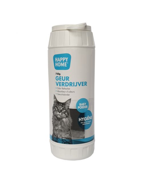 Happy Home Geurverdrijver Baby Poeder - Kattenbakreinigingsmiddelen - 750 ml