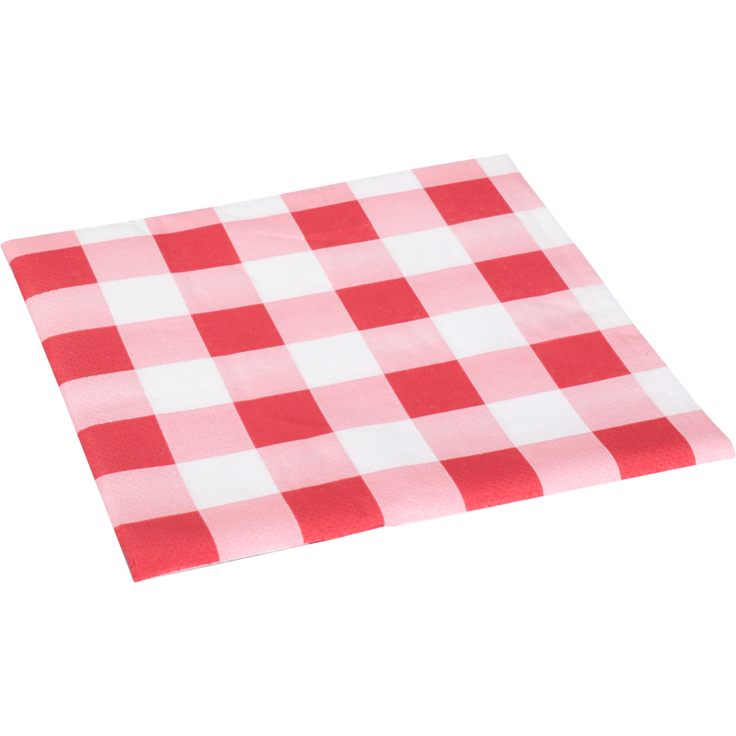 Servet, 1/4 vouw, 3-laags, 33x33cm, cellulose, rood/wit