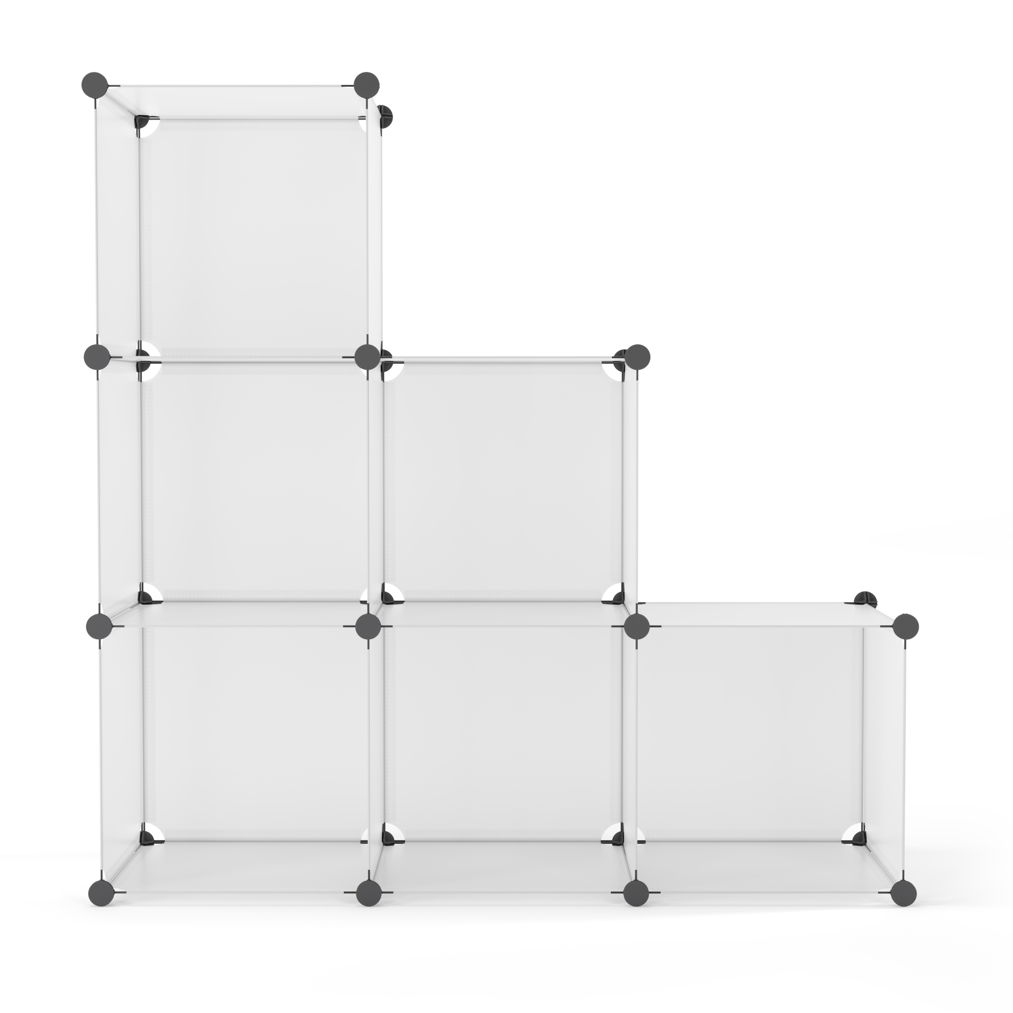 Kleiderschrank Steckregal transparent 6 Boxen