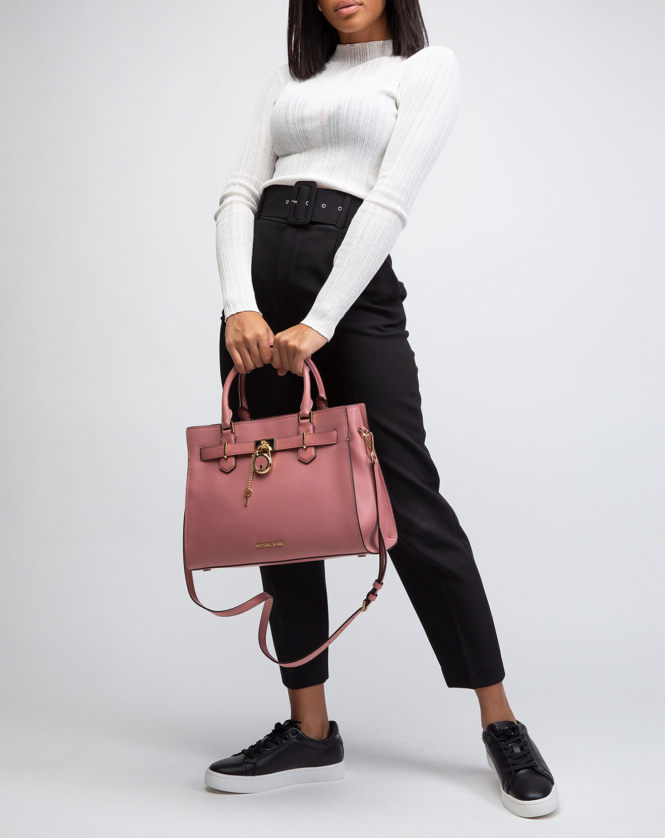 Michael Kors Sac à main en Cuir Hamilton M  rose - 33/30x24x14.5 cm