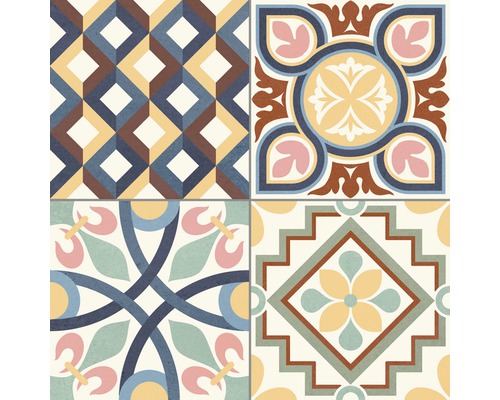 Porseleinen steengoed wand- en vloertegel Heritage mix in 19 verschillende designs 33,15 x 33,15 cm