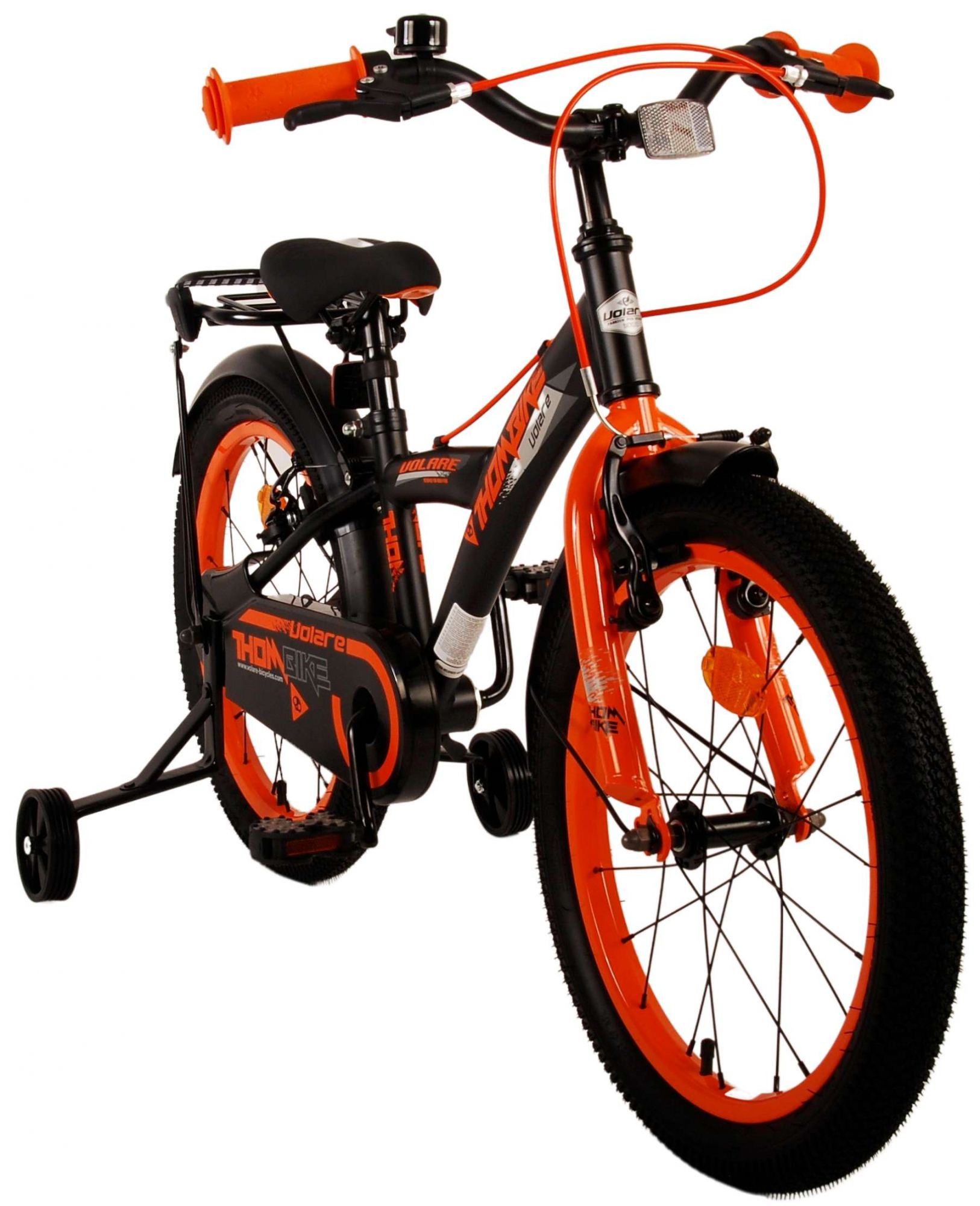 TPFSports Thombike Kinderfahrrad - Jungen - 18 Zoll - Rücktritt + Handbremse - Schwarz Grün