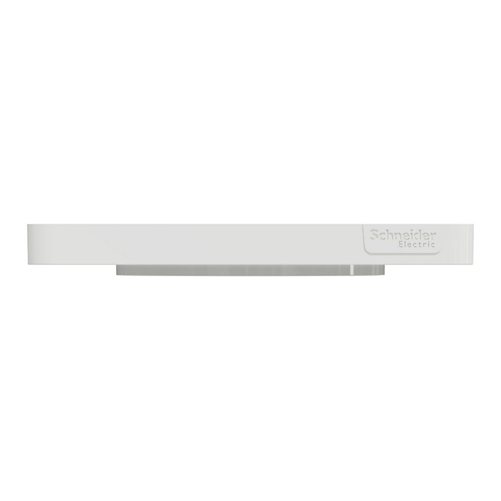 Plaque de finition simple Schneider Electric Odace Touch aluminium martelé blanc