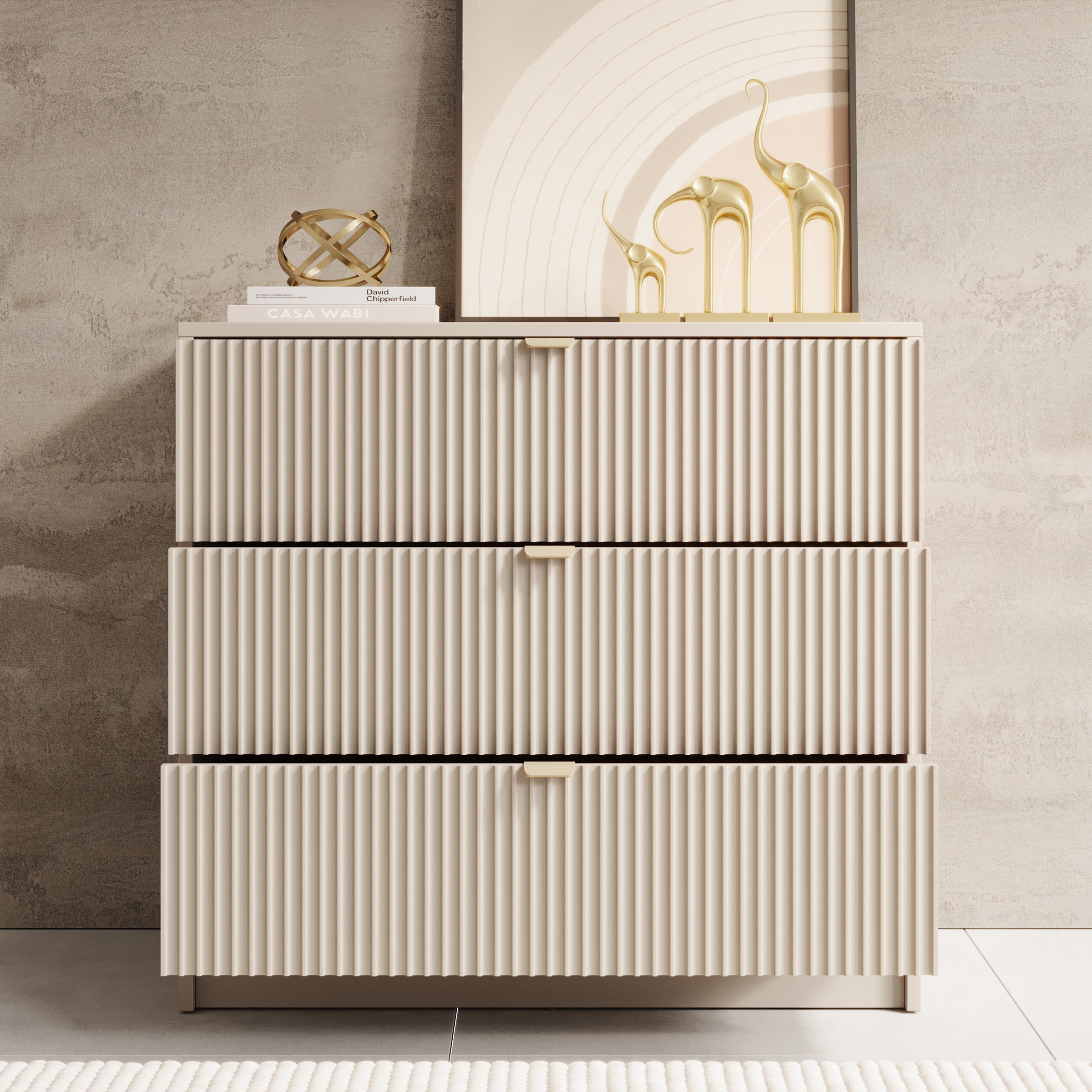 Tavares - Ladekast - Beige - 80x40x75 cm