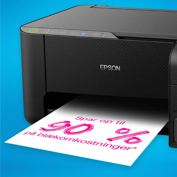Epson EcoTank ET-2810 - Multifunktionsprinter - farve - blækprinter - ITS - A4 (medie) - op til 10 spm (udskriver) - 100 ark - USB, Wi-Fi - sort