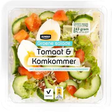 Jumbo Groene Salade Tomaat & Komkommer 340 g