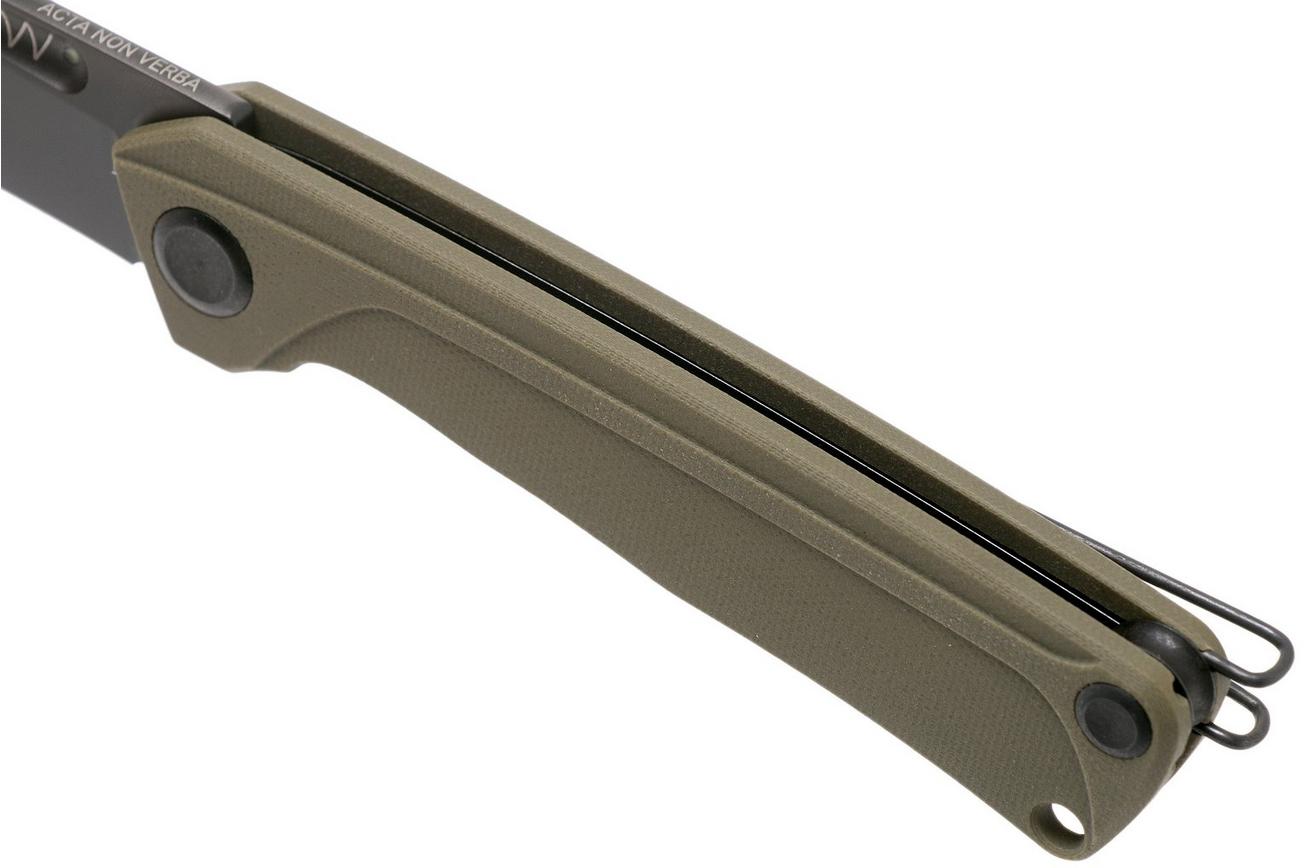 ANV Z200 Sleipner, DLC, Linerlock, G10, Olive, Z200-021 zakmes