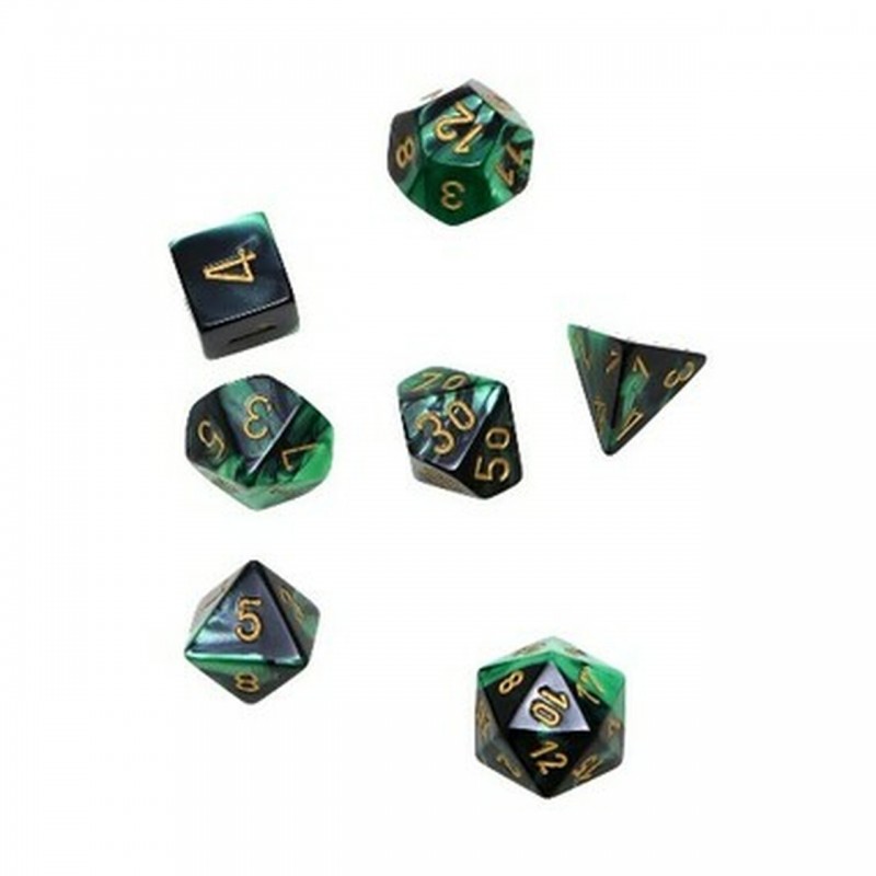 7 dés * gemini * NOIR & VERT
