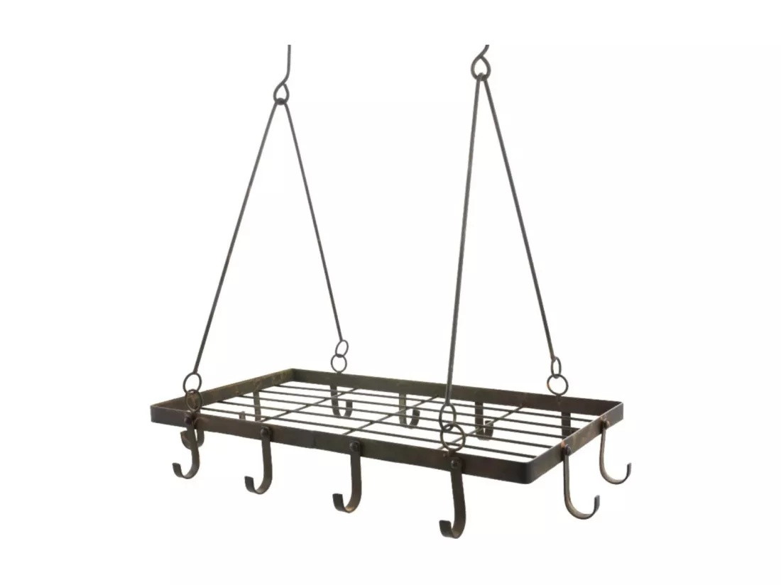 Porte jambon en fer forgé marron 50 x 28 cm