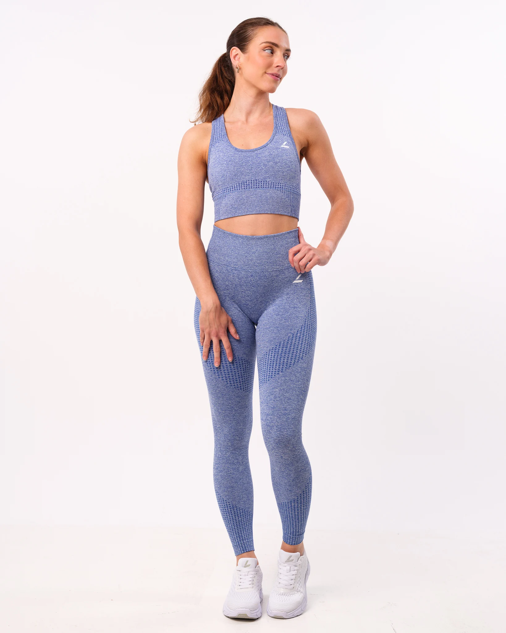 LEVITY Phase Seamless Tights Blue Lolite Melange