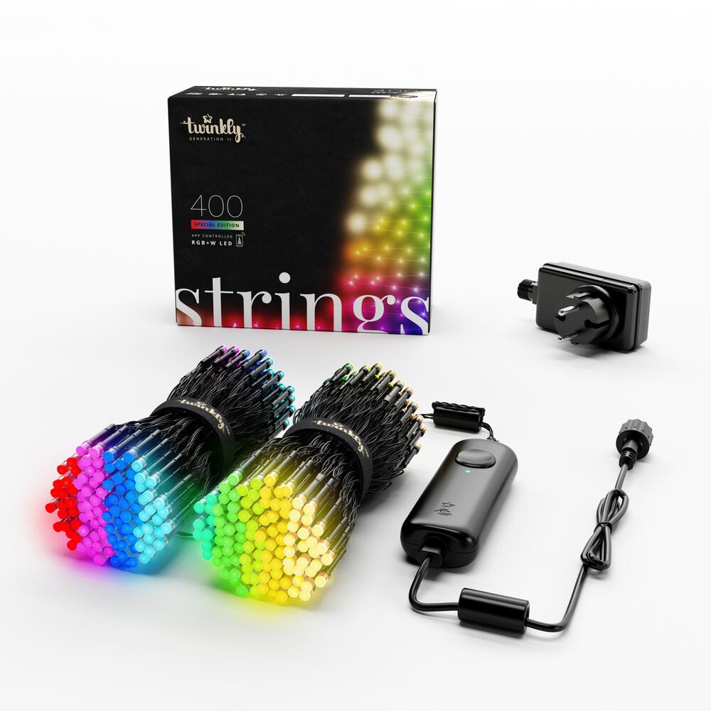 Twinkly Strings 400 RGB - Lichtsnoer - 400 - RGB en zwart - 18.5 cm
