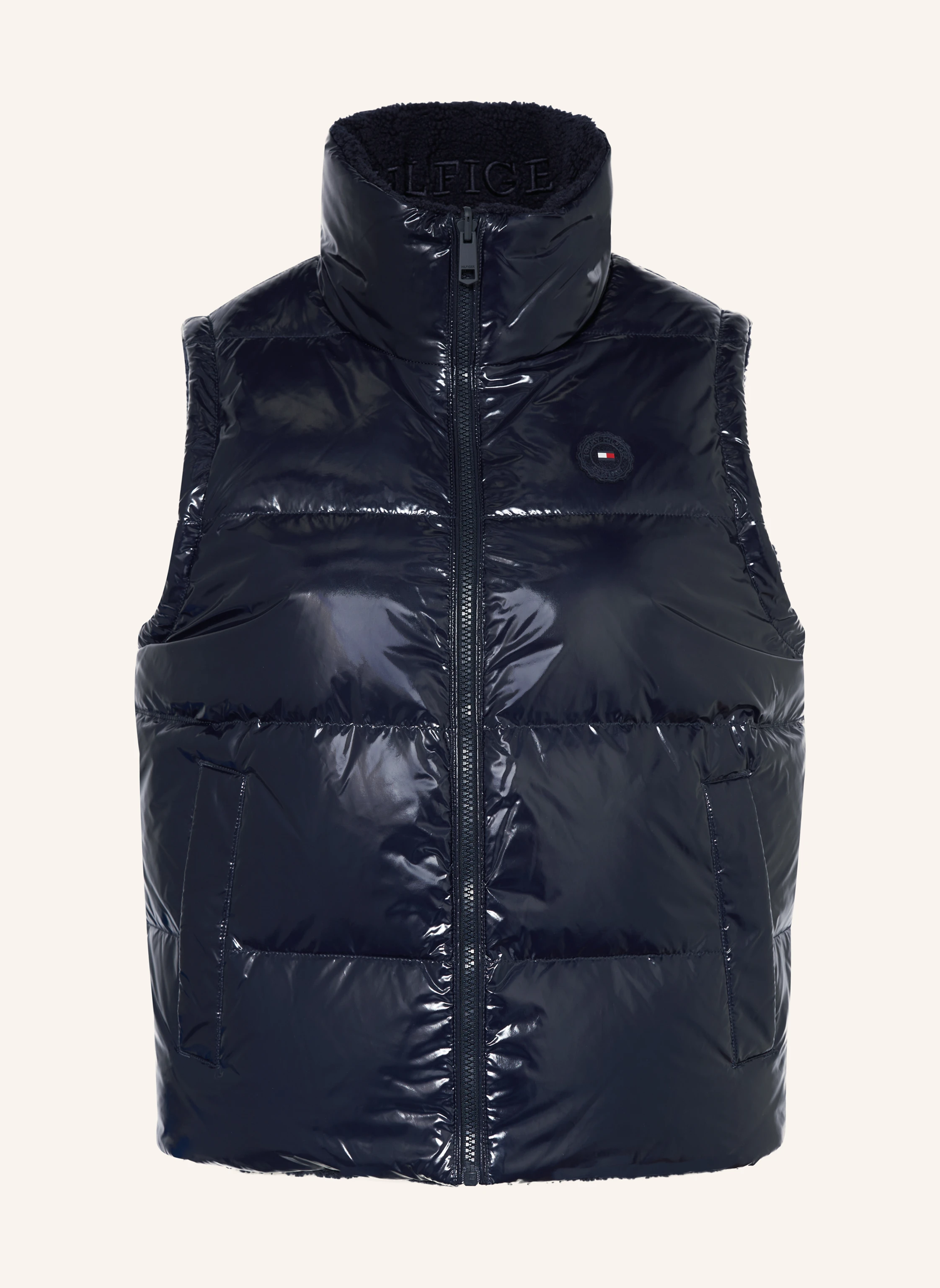 TOMMY HILFIGER Daunenweste zum Wenden mit Teddyfell
