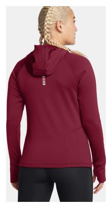 Haut à capuche Under Armour Launch Rouge Femme