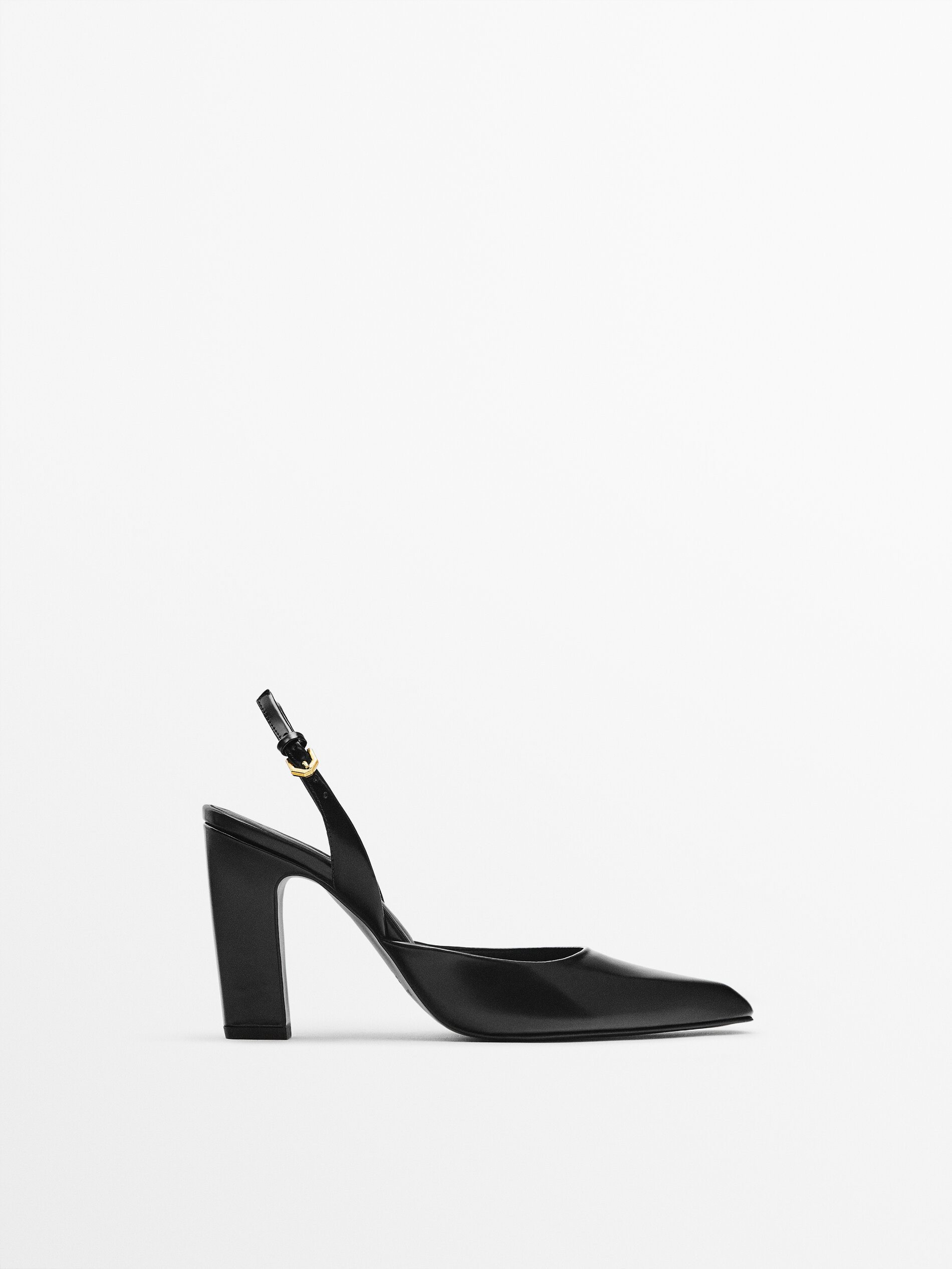 Zapato tacón destalonado skin - PRETO