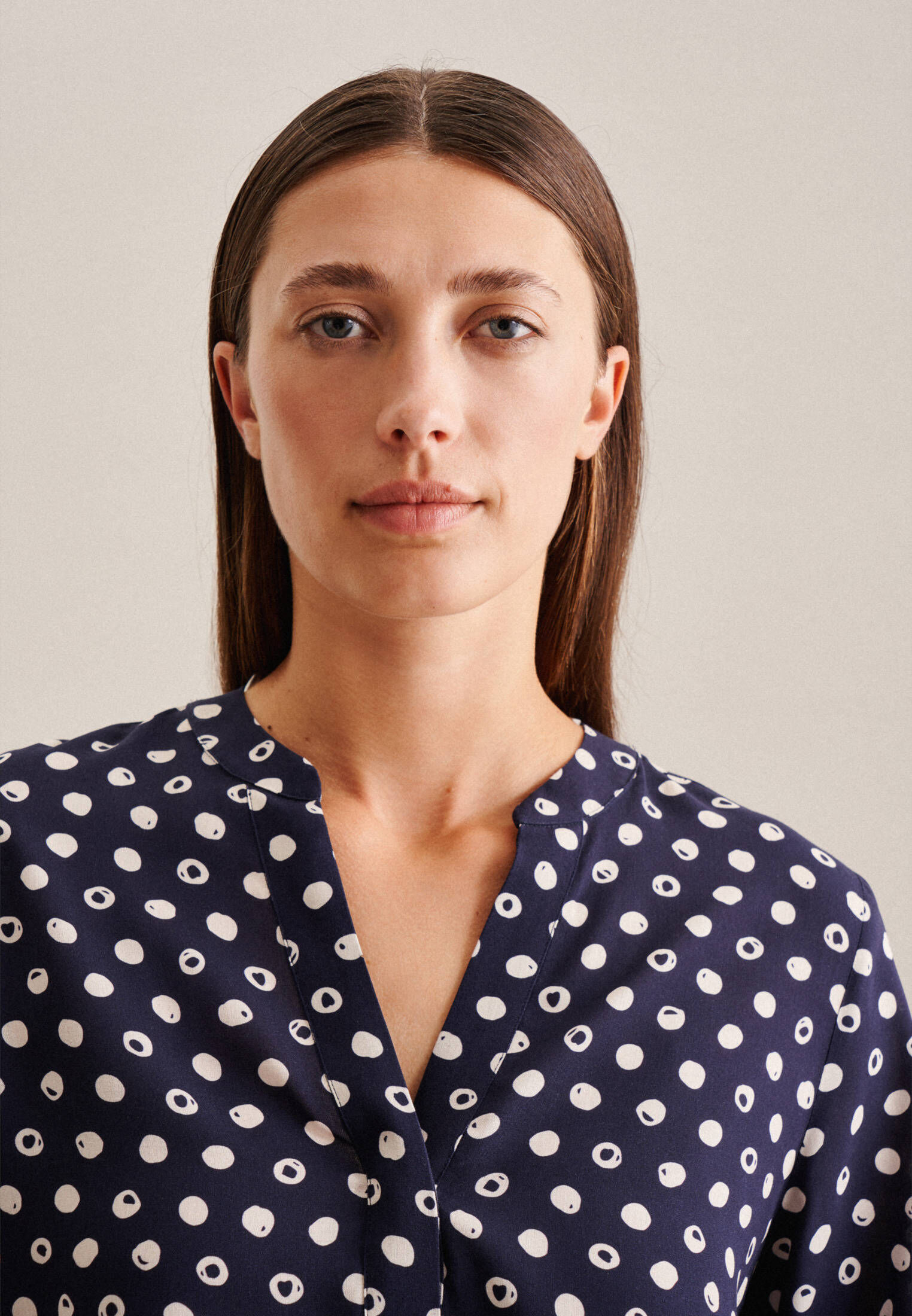 Seidensticker| Damen Stehkragenbluse Schwarze Rose
