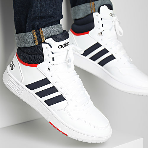 Baskets Hoops 3 Mid GY5543 Cloud White Collegiate Navy Red