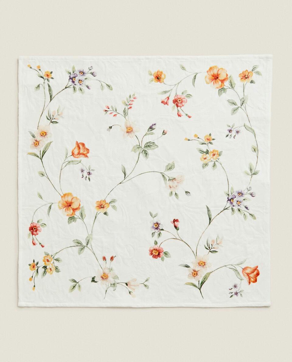 Guardanapos florais em jacquard (pacote com 2)