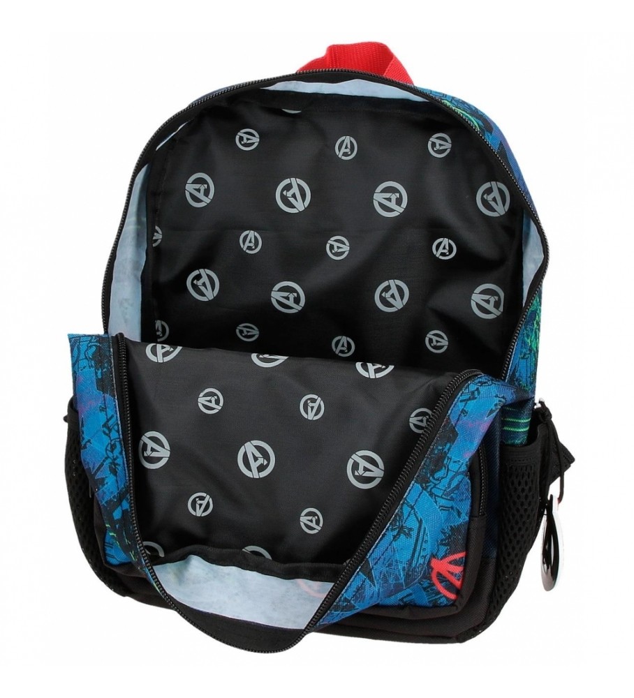 Mochila pré-escolar Joumma Bags Marvel on the Warpath 28cm com carrinho de marinheiro