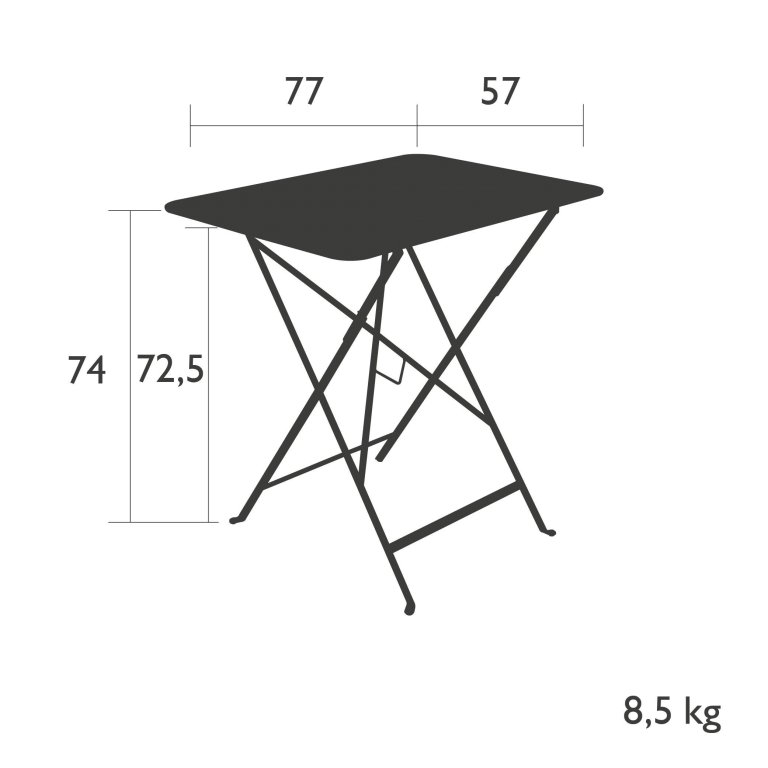Fermob Bistro tuintafel 77x57 Anthracite