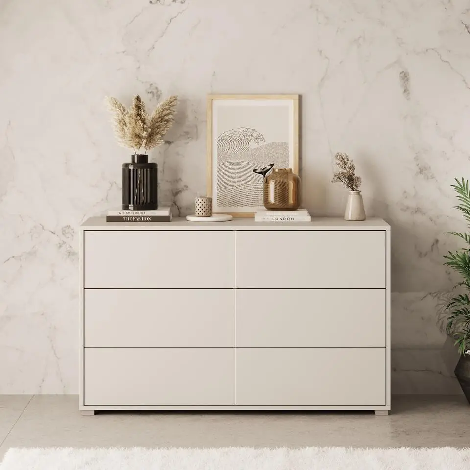 Meubella - Ladekast Gideon - Beige - 120 cm