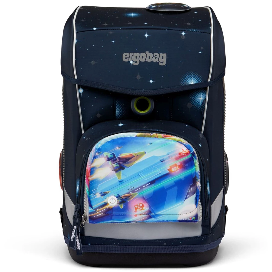 Ergobag Zubehör Pack  Cubo light Zippies LED - Zip Fronttasche Raumschiff