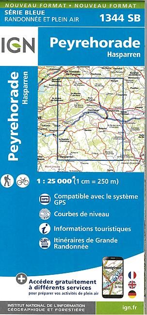 IGN - 1344 SB PEYREHORADE 1 25 000