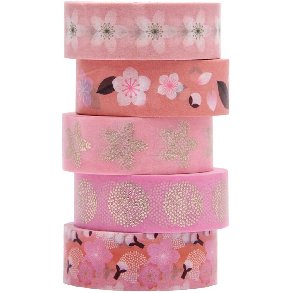 Washitape KIRSCHBLÜTEN 5er-Set
