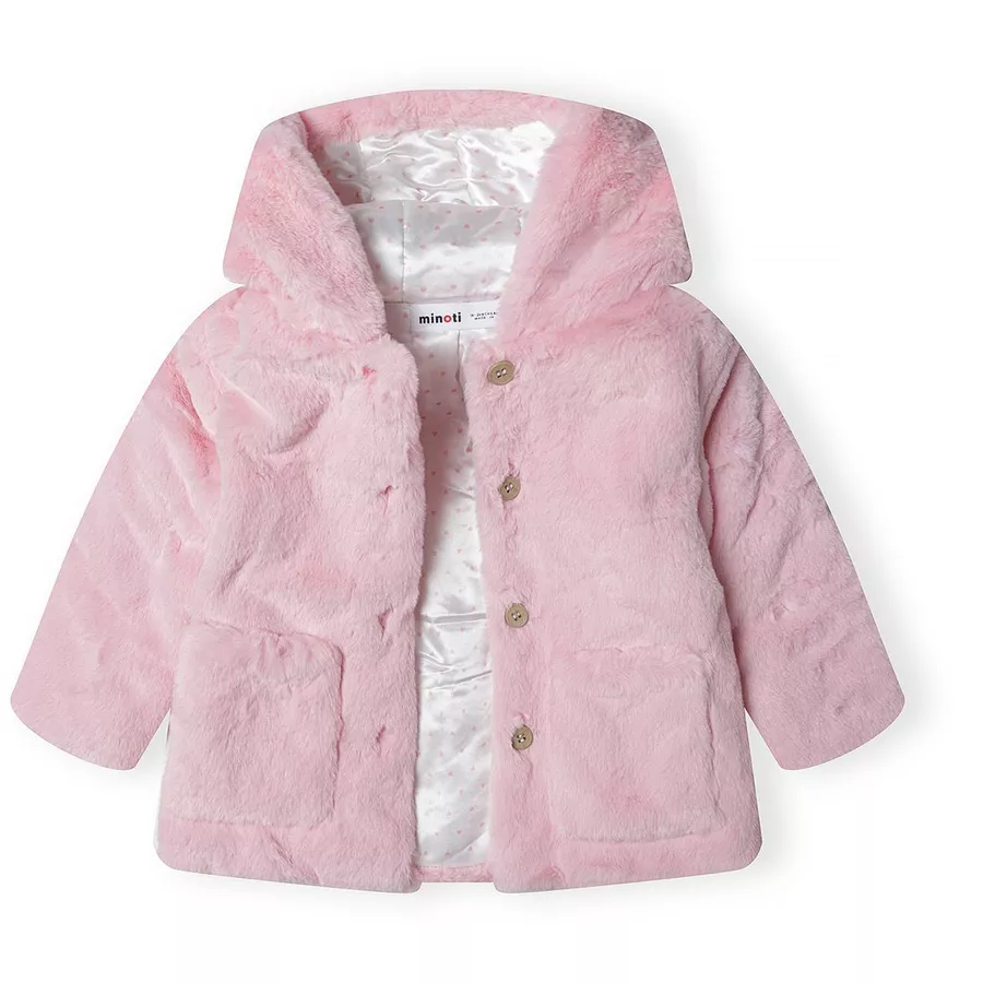 MINOTI Fellimitatjacke Hellrosa
