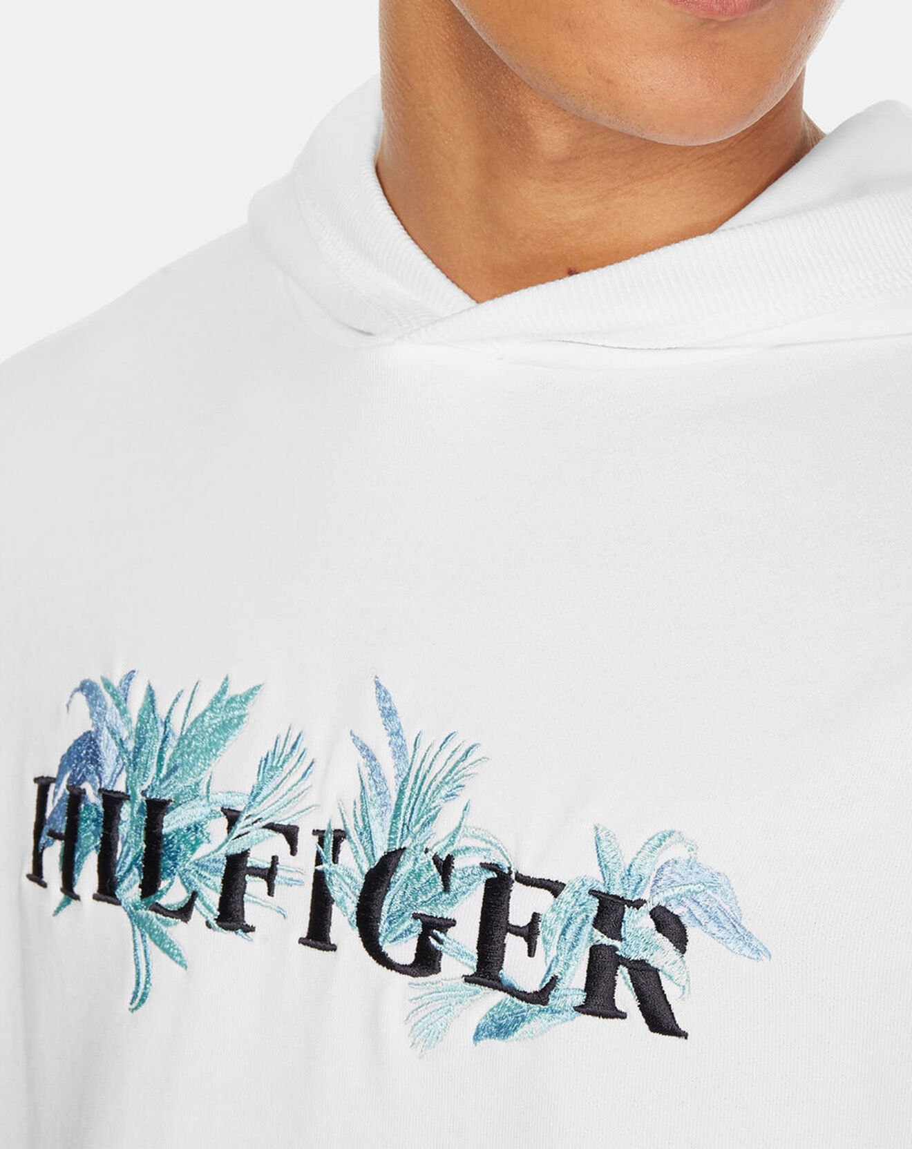 Tommy Hilfiger Sweat à capuche Palm Floral blanc