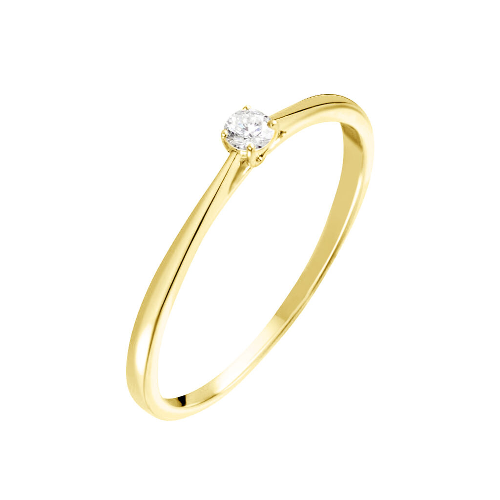 Bague Solitaire Aphrodite Or Jaune Diamant