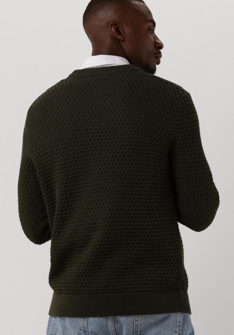 SELECTED HOMME donkerblauwe selected homme trui remy ls knit all stu crew neck w camp