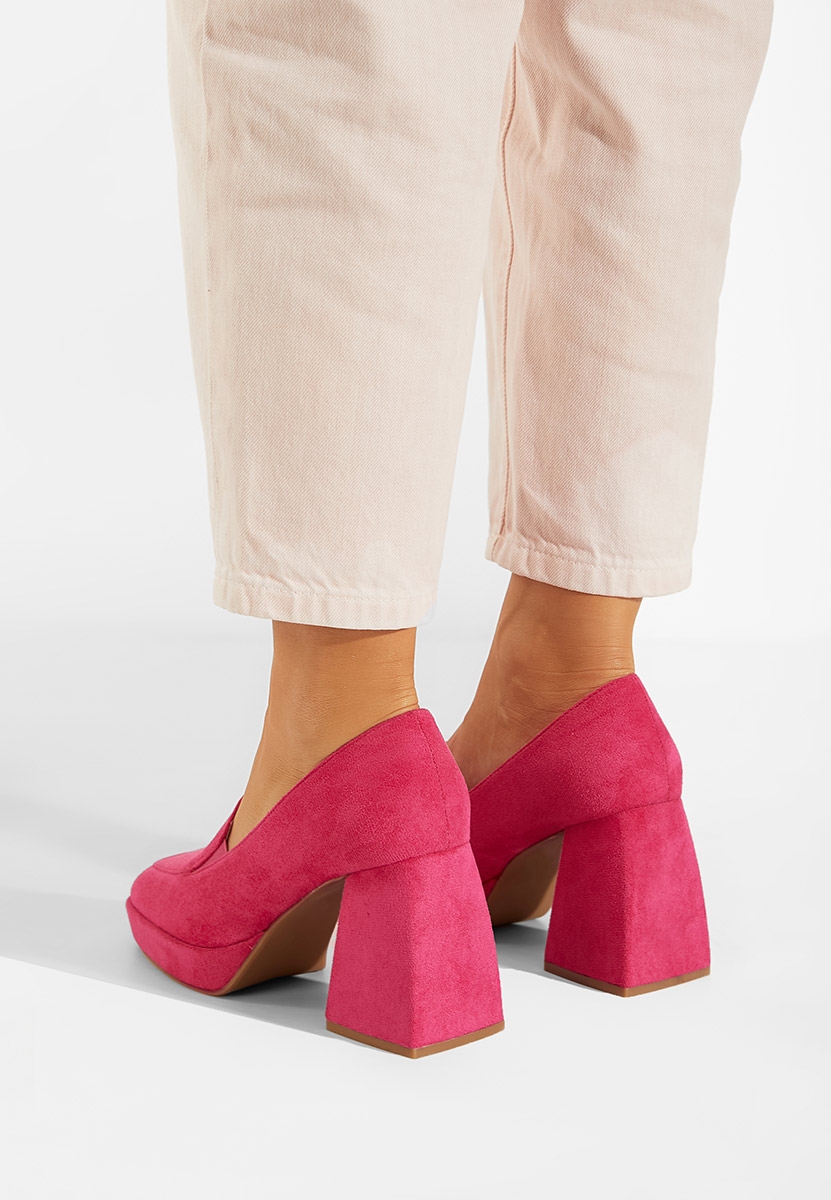 Chaussures à talon épais roses Hoya