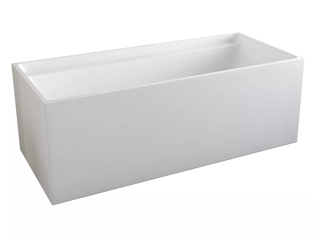 Baignoire îlot rectangulaire - 232 L - 150 x 75 x 60 cm - Blanche - Acrylique - ASPIUS