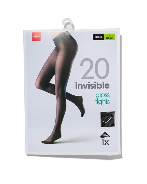 collant gloss invisible 20 deniers noir