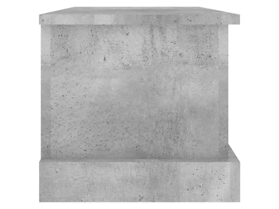 Boîte de rangement gris béton 50x30x28 cm bois d'ingénierie