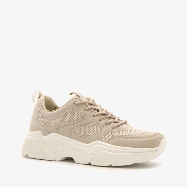 Blue Box dames dad sneakers beige