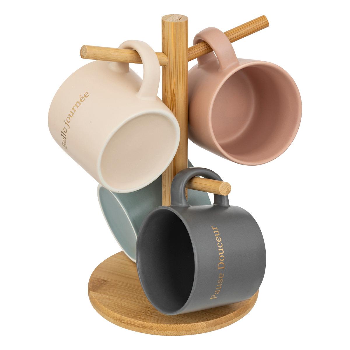 RACK 4 MUGS S BELLE JOURNEE 20CL