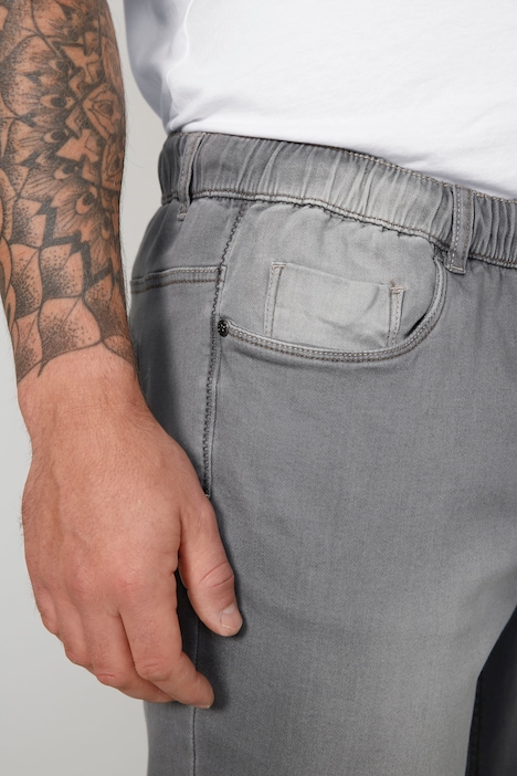 John. F. Gee Joggjeans, Straight Fit, 4-Pocket, Used-Optik, Schlupfbund