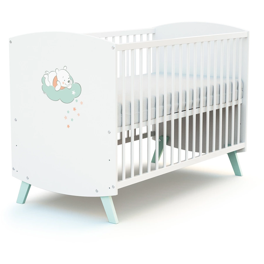 AT4 Babybett  Up in the Sky Winnie weiß 60 x 120 cm
