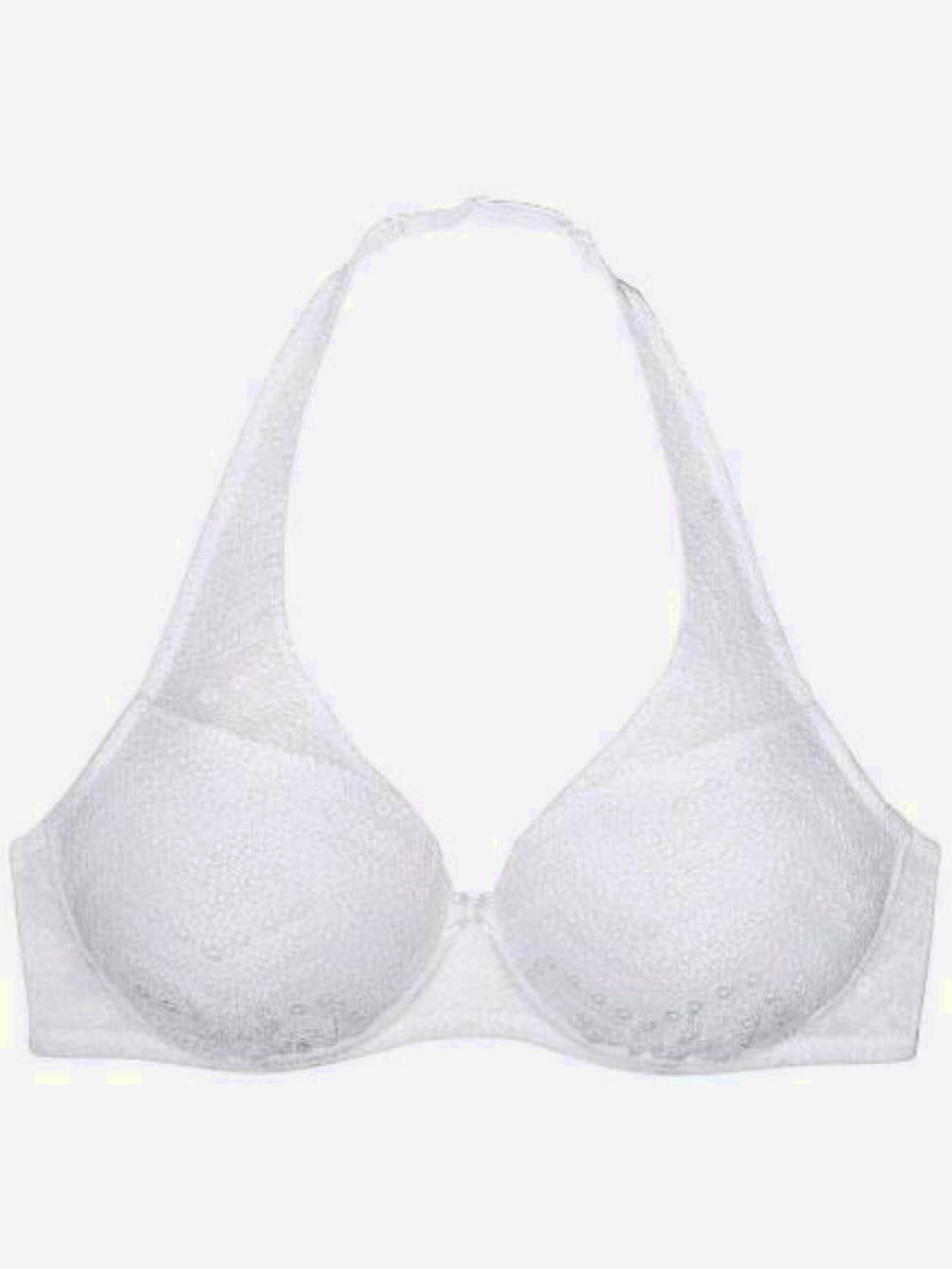 Soutien-gorge à coques pouvant se porter de 3 façons : bretelles normales, tour de cou ou dos croisé