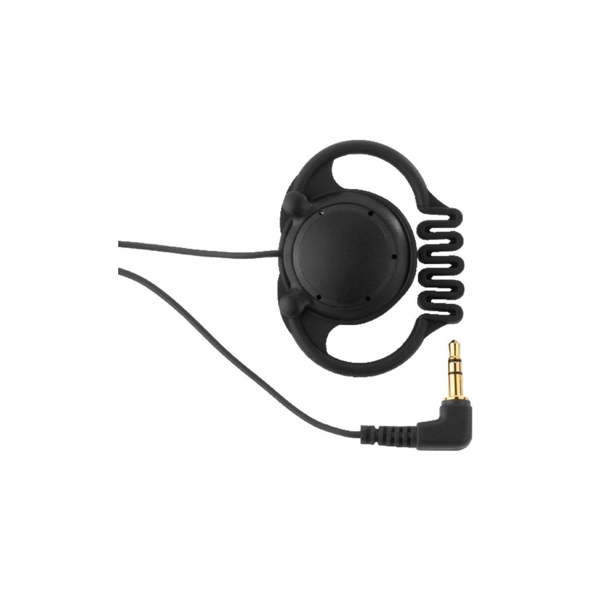 Monacor on-earphone, mono, 3.5 mm, black