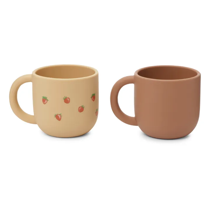 Konges Sløjd Tasses en silicone Strawberry - Set de 2 | Terracotta