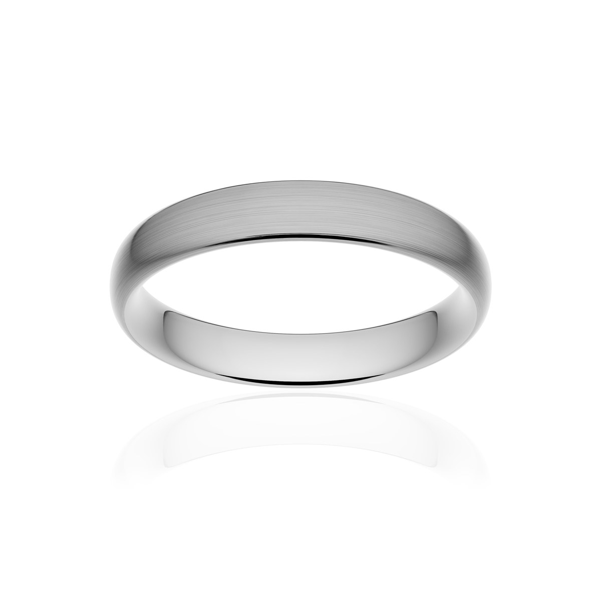 Alliance platine 950 brossé ruban confort 4 mm