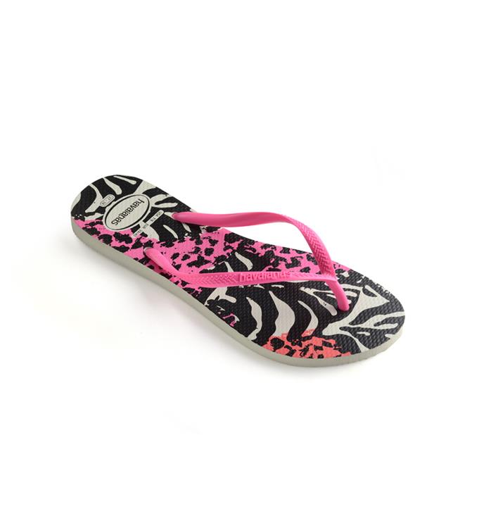 Havaianas Slim Animals White/Shocking Pink/Shocking Pink Slippers