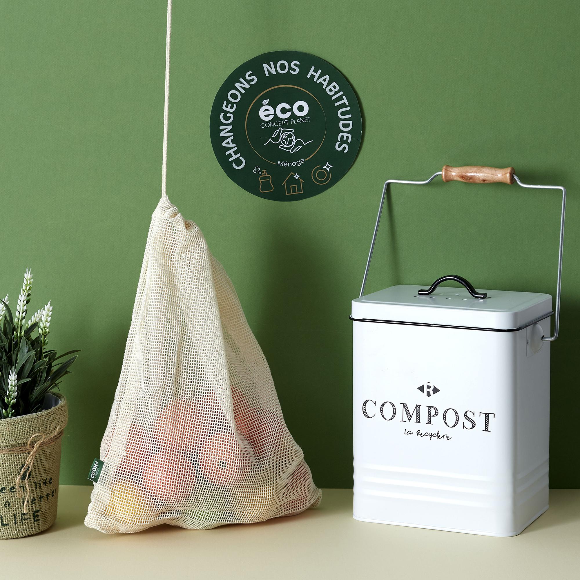 POUBELLE COMPOSTAGE METAL 5L