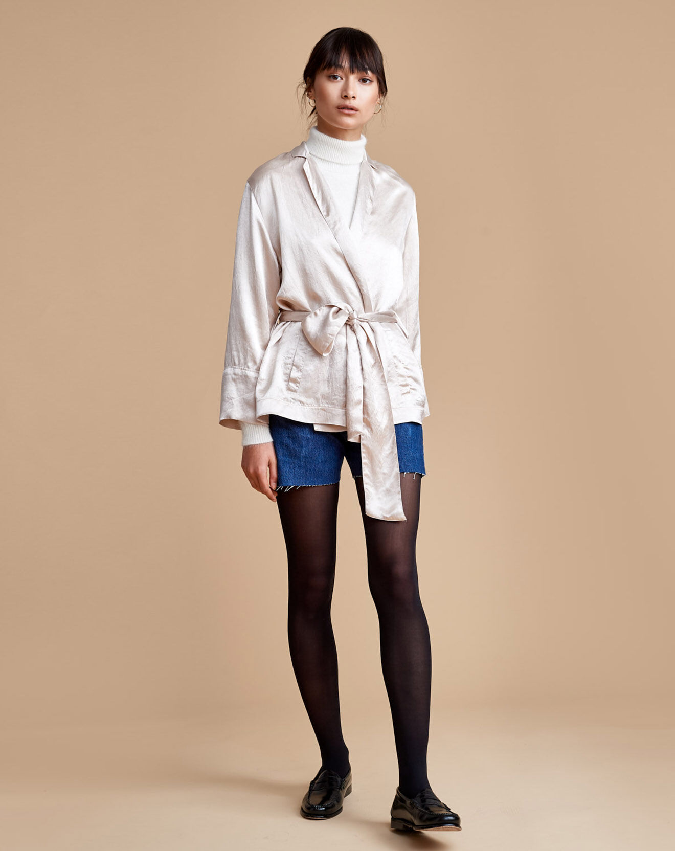 Bellerose Kimono satiné Laek ivoire