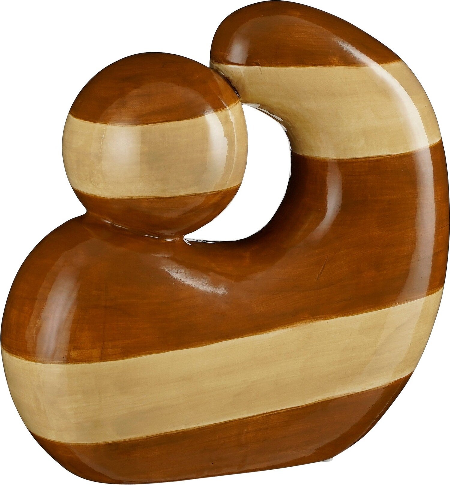 Mica Decorations beeld Abstra geel / bruin 25,5 x 10,5 x 25 cm