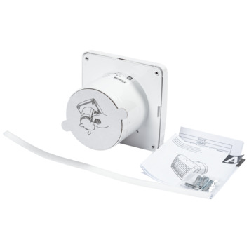 Sanivesk stille inbouwventilator Standaard met timer wit Ø 100 mm