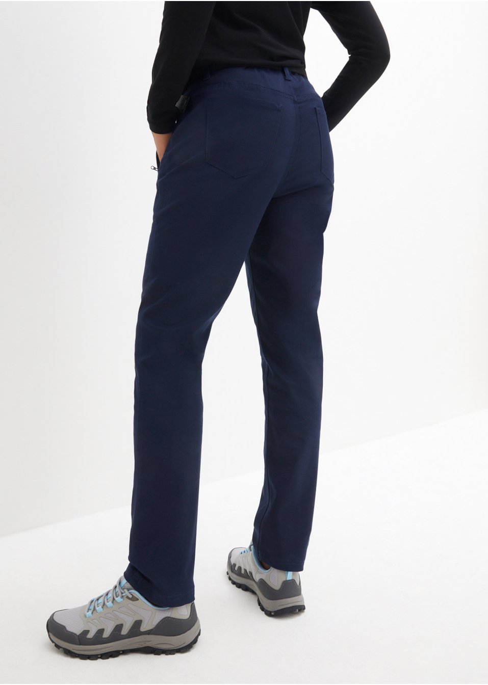 Pantalon fonctionnel étanche en twill extensible avec ceinture, Straight