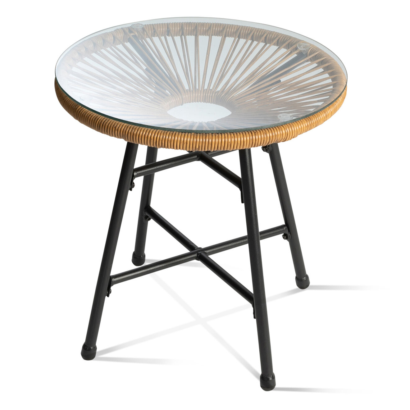 Pratik Garden Salon de jardin 2 places cuba beige/noir